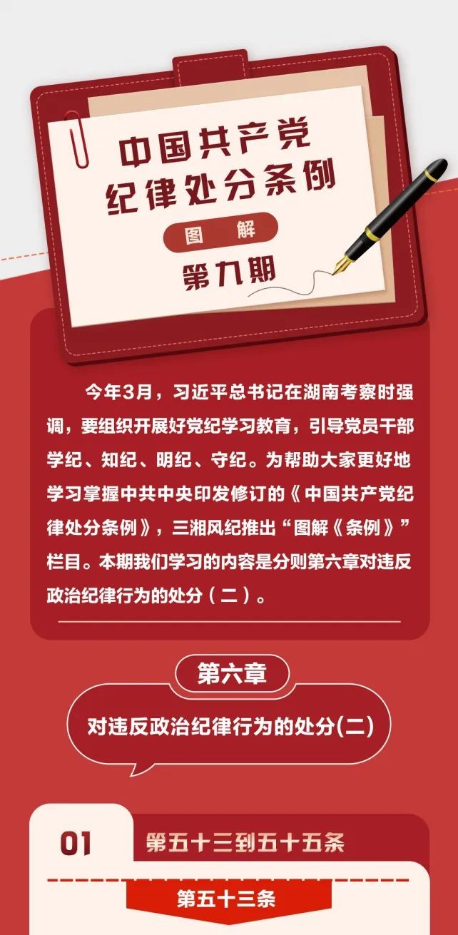 圖解《中國共產(chǎn)黨紀(jì)律處分條例》⑨